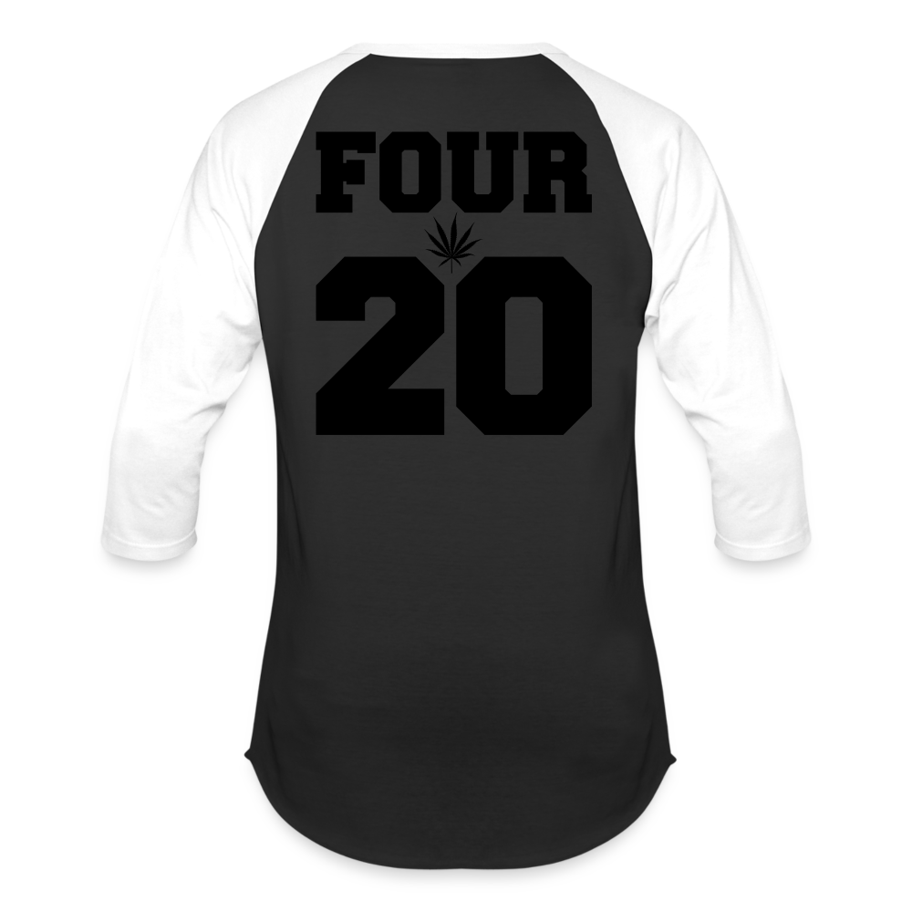 2 sided Baseball T-Shirt - black/white