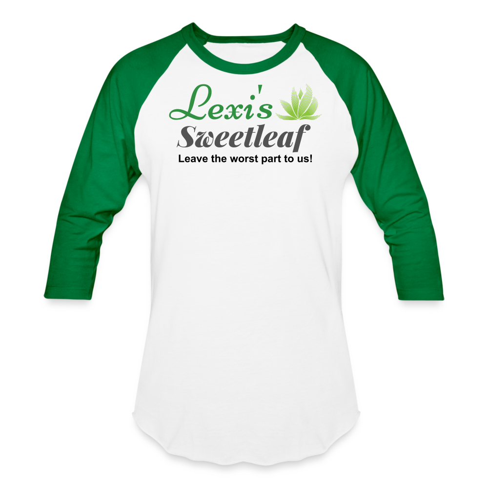 2 sided Baseball T-Shirt - white/kelly green