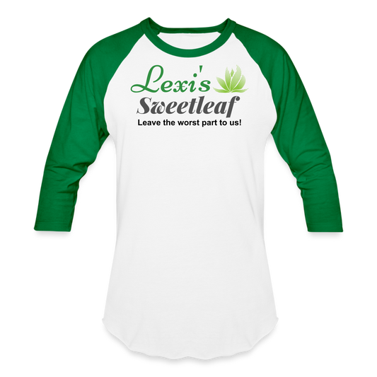 2 sided Baseball T-Shirt - white/kelly green