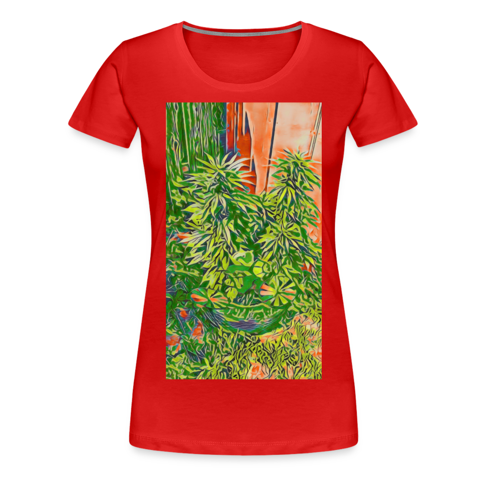 Women’s Pinwheel Premium T-Shirt - red