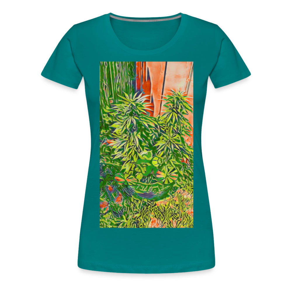 Women’s Pinwheel Premium T-Shirt - teal