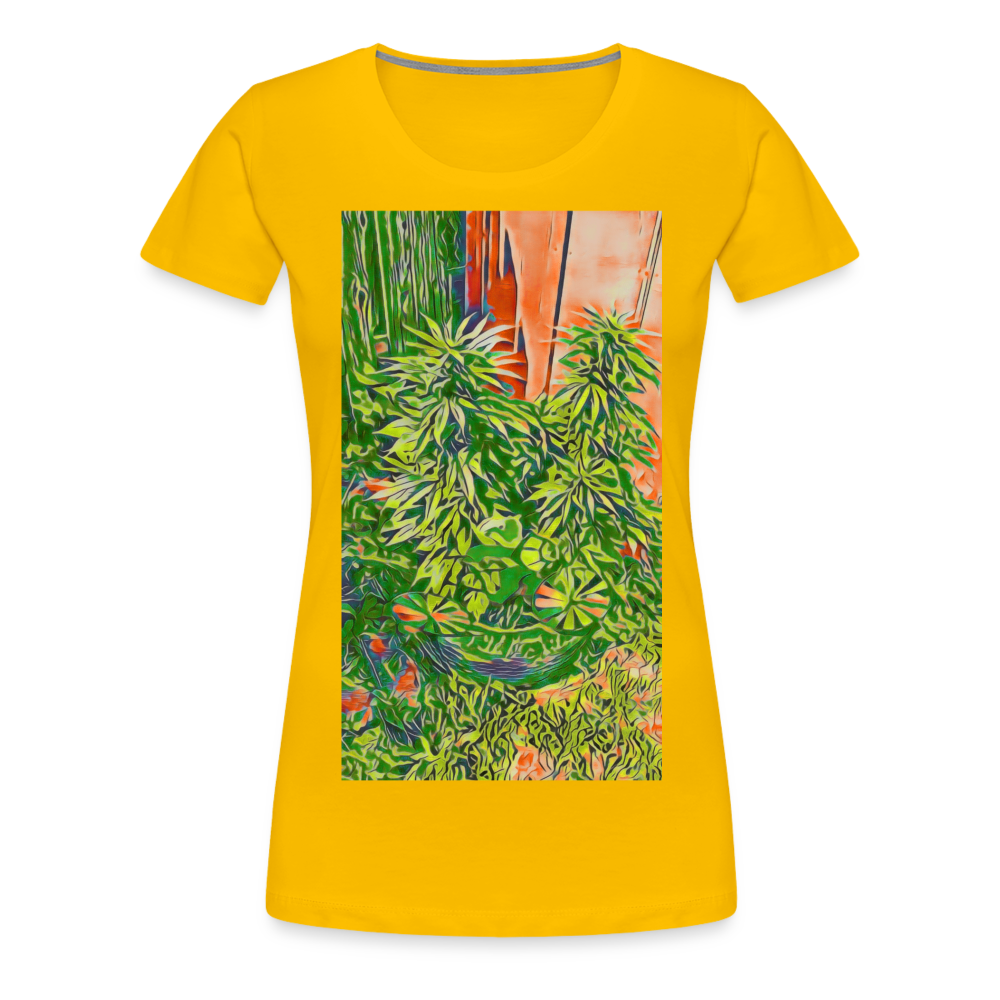 Women’s Pinwheel Premium T-Shirt - sun yellow